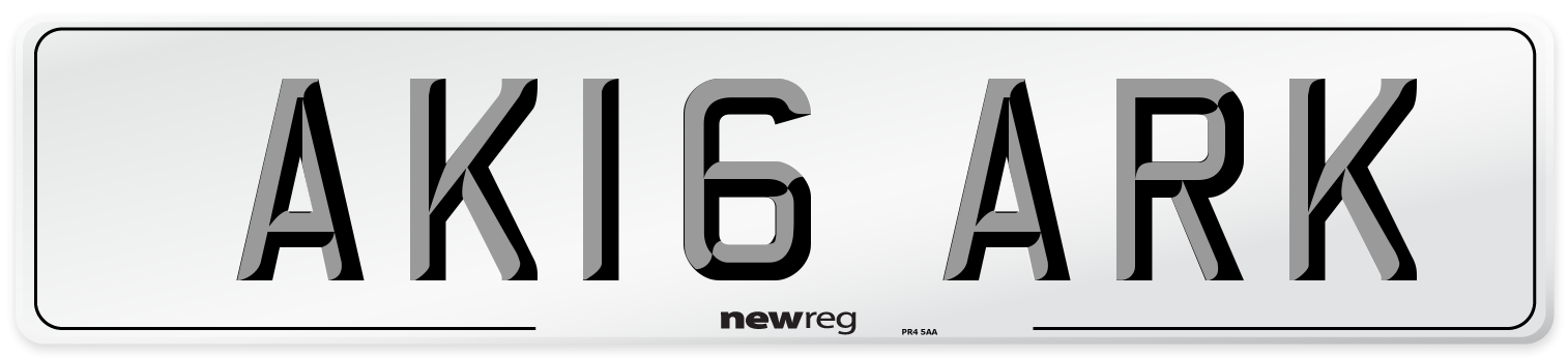 AK16 ARK Number Plate from New Reg